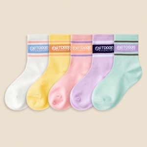 아웃도어프로덕츠 키즈 베이직 중목 양말 5켤레 세트