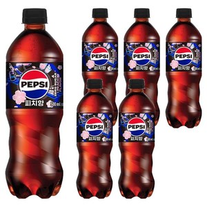 펩시 제로슈거 피치향, 500ml, 6개