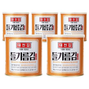 대천김 들기름 캔김 G105, 30g, 5개