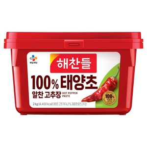 해찬들 100% 태양초 알찬 고추장, 2kg, 1개
