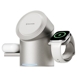 신지모루 Qi2 3in1 무선충전 맥세이프 M 윙 터보 거치대 for Apple Watch