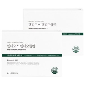 덴티오스 덴티오클린 구강유산균, 30포, 2개