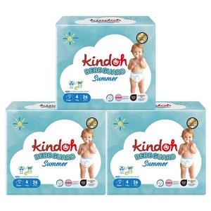 킨도 프리미엄 베베가드 썸머 밴드형 기저귀 남여공용, 4단계, 78매