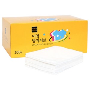 가성비가브랜드다 이염방지 세탁시트 화이트, 200개입, 1개