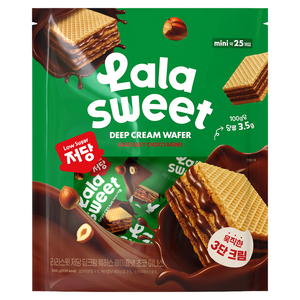 라라스윗 저당 딥크림 웨하스 헤이즐넛 초코 25p, 200g, 1개