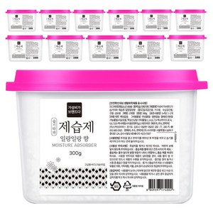 가성비가브랜드다 습기타파 퍼퓸 제습제 일랑일랑향, 300g, 12개