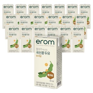 이롬 황성주 박사의 국산콩 두유 무가당, 190ml, 20개