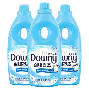 다우니 실내건조 초고농축 섬유유연제 코튼 & 프레시 비누, 1.05L, 3개