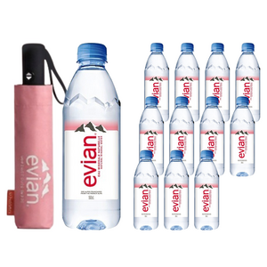에비앙 생수 500ml x 12p + 우산 세트, 500ml, 1세트
