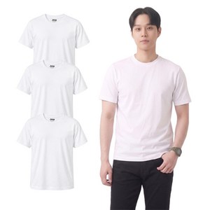 지프스피릿 남녀공용 통기성 라운드 반팔 티셔츠 3p