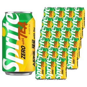 스프라이트 제로 사이다 with TEA, 350ml, 24개