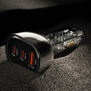 코드웨이 125w 3포트 2C + 1A 차량용 시거잭 자동차 고속 충전기 세트