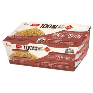 양반 100 카무트 현미밥, 130g, 6개