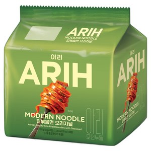 팔도 아리 모던누들 김볶음면 오리지널 130g, 4개