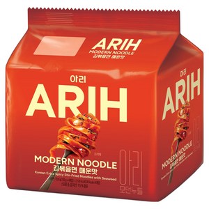 팔도 아리 모던누들 김볶음면 매운맛 130g, 4개