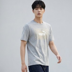 푸마 남성용 그래픽 포일 티셔츠