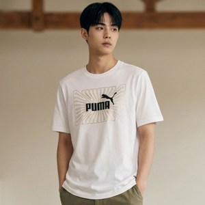 푸마 남성용 그래픽 포일 티셔츠
