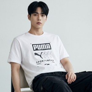 푸마 남성용 박스 티셔츠