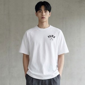 푸마 남성용 클래식 플레이 라우드 릴랙스드 그래픽 티셔츠
