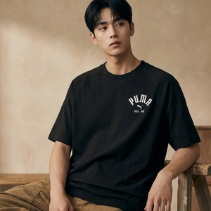 푸마 남성용 클래식 플레이 라우드 릴랙스드 그래픽 티셔츠