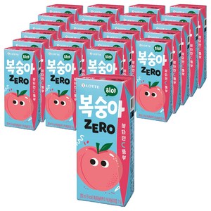 롯데칠성음료 히야 제로 복숭아, 200ml, 24개