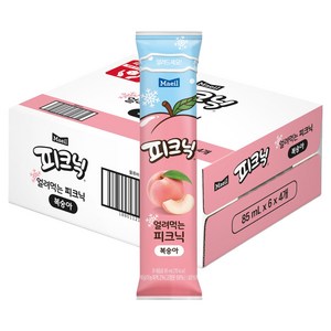 피크닉 얼려먹는 피크닉 복숭아, 85ml, 24개