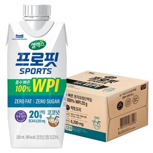 셀렉스 프로핏 스포츠 프로틴 코코넛, 330ml, 12개