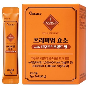 헬로바이오 프리미엄 효소 with 카무트 브랜드 밀 30p, 90g, 1개