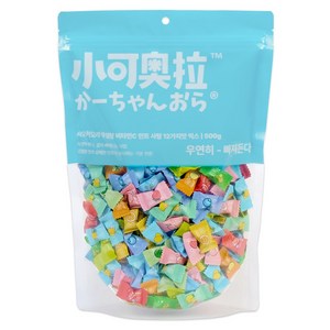 샤오커오라 무설탕 비타민C 민트 박하 12가지맛 믹스 미니 과일 사탕 캔디 중형, 500g, 1개