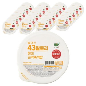 한채원 100g당 38 kcal 밥대신 43칼로리 저칼로리 저당 현미 곤약즉석밥, 110g, 24개