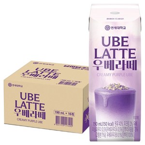 연세유업 우베라떼, 190ml, 16개