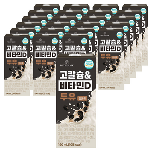 파이토메이드 고칼슘 & 비타민D 두유 검은콩, 190ml, 24개