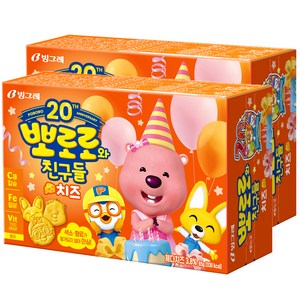 빙그레 뽀로로와친구들 치즈맛 크레커, 65g, 2개