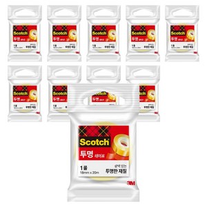 스카치 투명테이프 550 리필 18mm x 20m, 10개