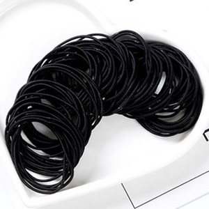 캐런 3줄 머리끈 100p + 휴대용 지퍼 파우치백 세트 cl886