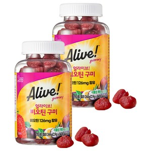 얼라이브 비오틴 구미, 84정, 2개