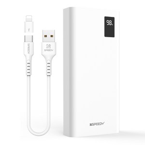 스피디 슬림핏 PD 20W 고속충전 보조배터리 20000mAh 멀티단자 + 20W C타입 케이블