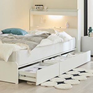 웰퍼니쳐 아르보 LED 수납 침대 프레임 단품 방문설치