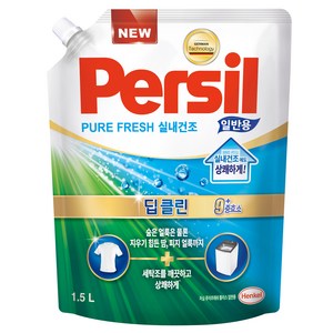 퍼실 퓨어프레쉬 플러스 일반용 액상세제 리필 상쾌한 향, 1개, 1.5L