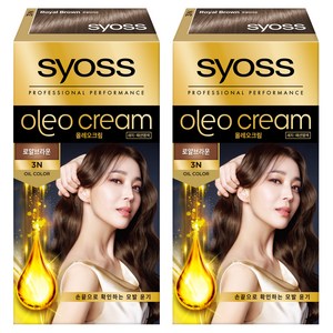 사이오스 올레오 새치커버 염모제, 3N로얄브라운, 2개