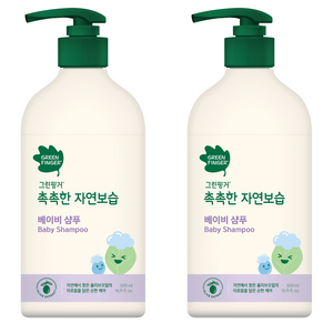 그린핑거 촉촉한 자연보습 베이비 샴푸, 500ml, 2개