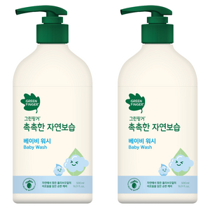 그린핑거 촉촉한 자연보습 베이비 바디워시, 500ml, 2개