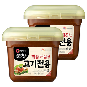 청정원순창 깔끔 매콤한 고기전용 쌈장, 450g, 2개