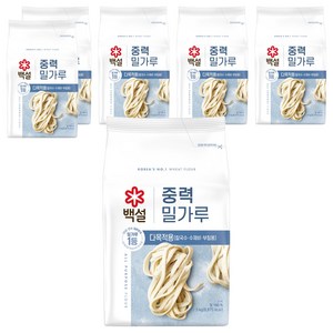 백설 중력 밀가루, 2.5kg, 6개