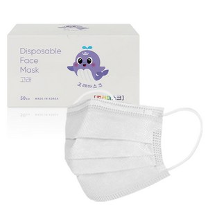 고래마스크 일회용 덴탈마스크 중형, 50개입, 화이트, 1개