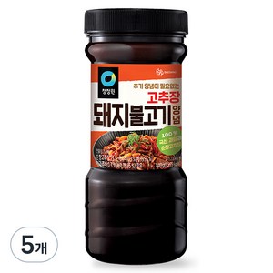 청정원 고추장 돼지불고기 양념, 840g, 5개