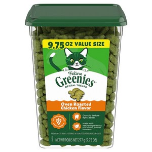 그리니즈 고양이 필라인 스낵, 닭고기 맛, 277g, 1개