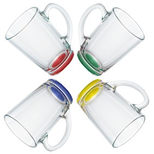 루미낙 레인보우 강화 유리 머그 4p 세트 320ml