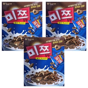 오리온 미쯔블랙 시리얼, 360g, 3개