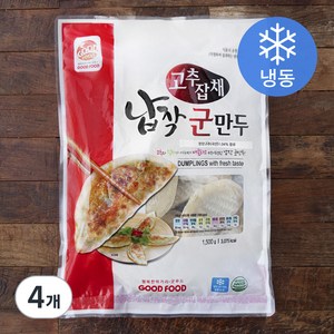 굿푸드 고추잡채 납작 군만두 (냉동), 1500g, 4개